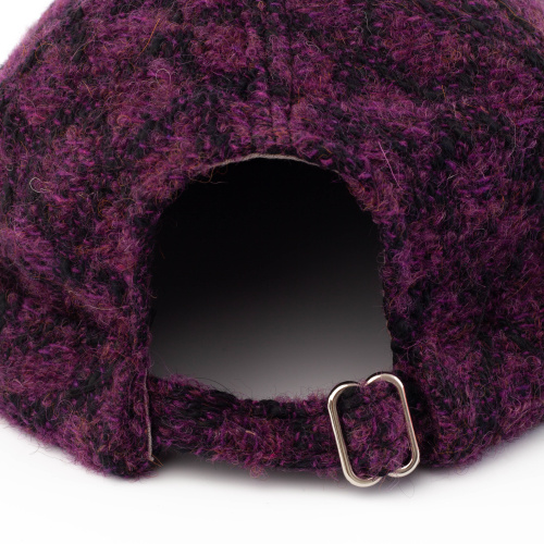 Докер Портовый пальтовый фиолетовые ромбы на черном (шерсть / мохер) фото 3