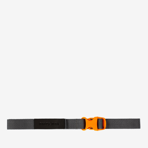 Ремень В2 темно-серый / оранжевый фастекс