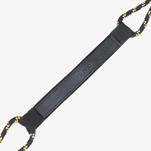 Сумка Якорь Форма черная / черный с желтым ремень фото 6