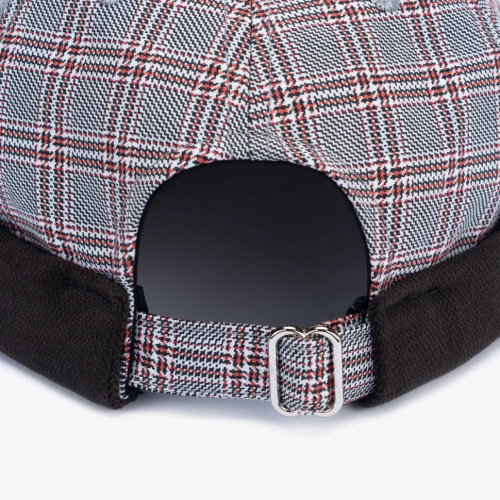 Докер портовый 25 черно-оранжевая клетка / темно-бронзовый хлопок фото 3