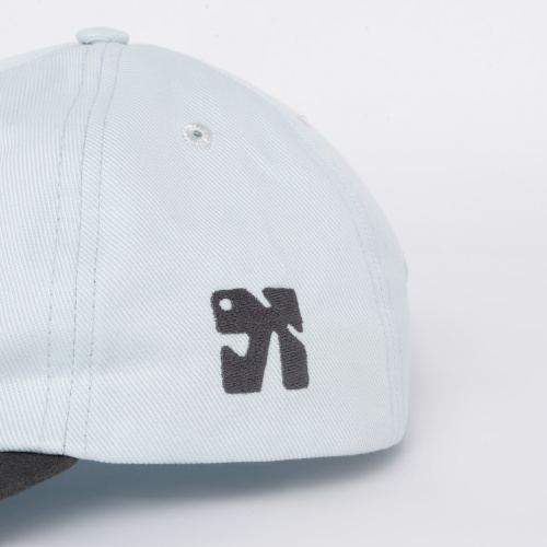 Кепка Дозорный 24 Голубой твил /  темно-серый велюр козырек фото 3