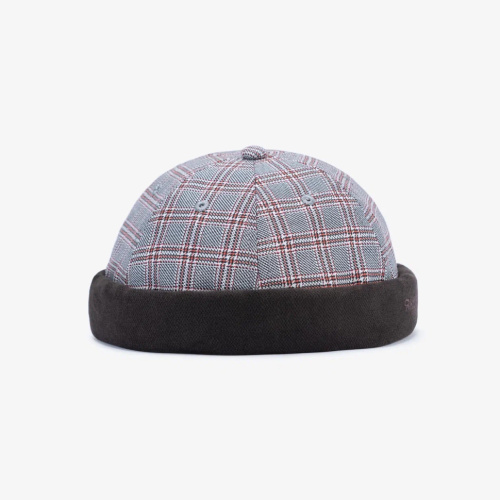 Докер портовый 25 черно-оранжевая клетка / темно-бронзовый хлопок