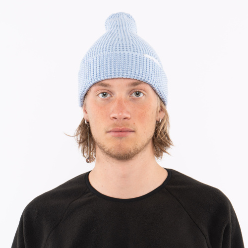 Шапка Вафелька светло-голубая фото 2