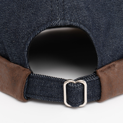 Докер Портовый-23 синяя джинса / коричневая искусственная замша бортик фото 3