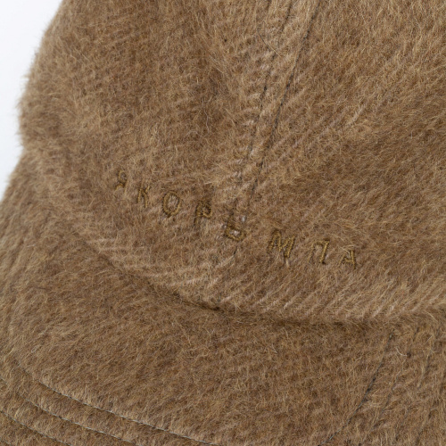 Кепка Дозорный 22 пальтовый песочно-зеленый в полоску (мохер, шерсть, полиэстер) фото 2